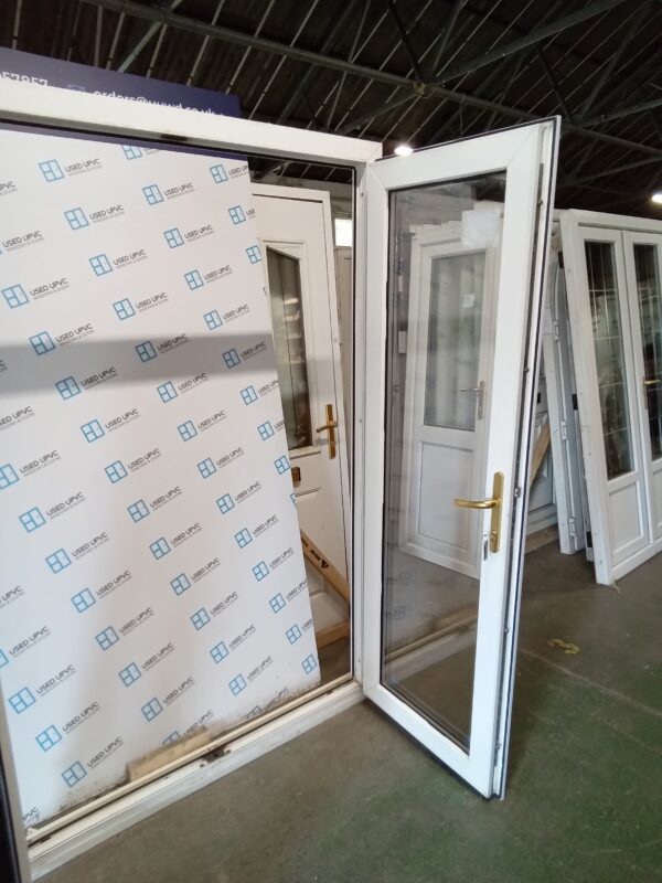Used White Upvc French Doors 1450mm x 2100mm EA2 - Image 4