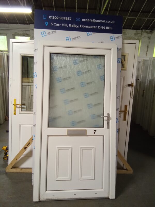 Used White Upvc Front Door 1060mm x 2070mm 0866