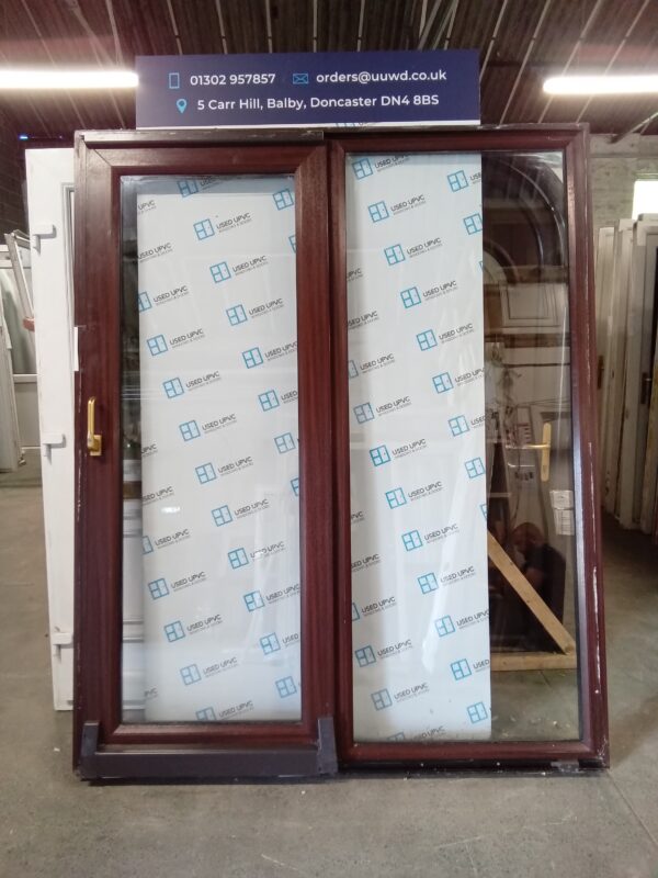 Used Woodgrain Upvc Tilt And Turn Sliding Patio Doors 1770mm x 2170mm N0001 - Image 3