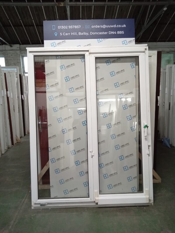 Used White Upvc Tilt And Turn Sliding Patio Doors 1580mm x 2090mm EA4a - Image 3
