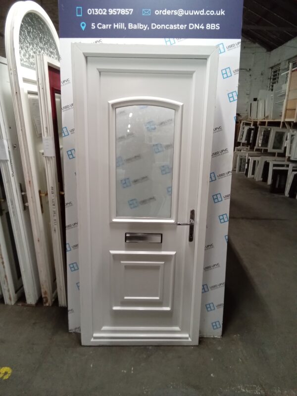 Used White Upvc Front Door 885mm x 2085mm 0669