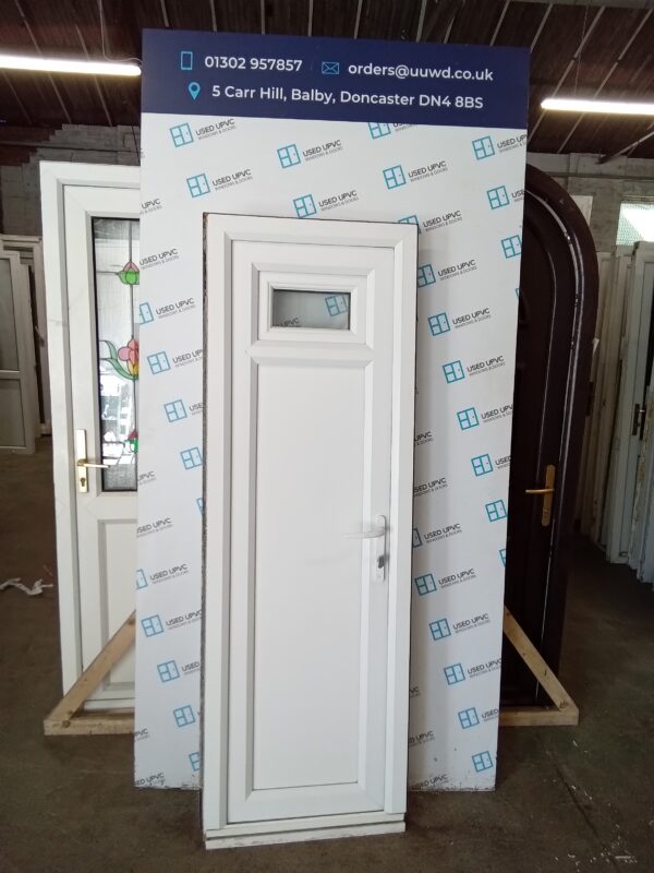 Used White Upvc Kennel Door 660mm x 1890mm WA001 - Image 3