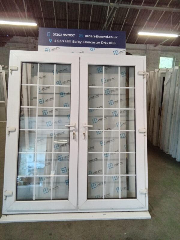 Used white Upvc french doors 1800mm x 2070mm EA2 - Image 3