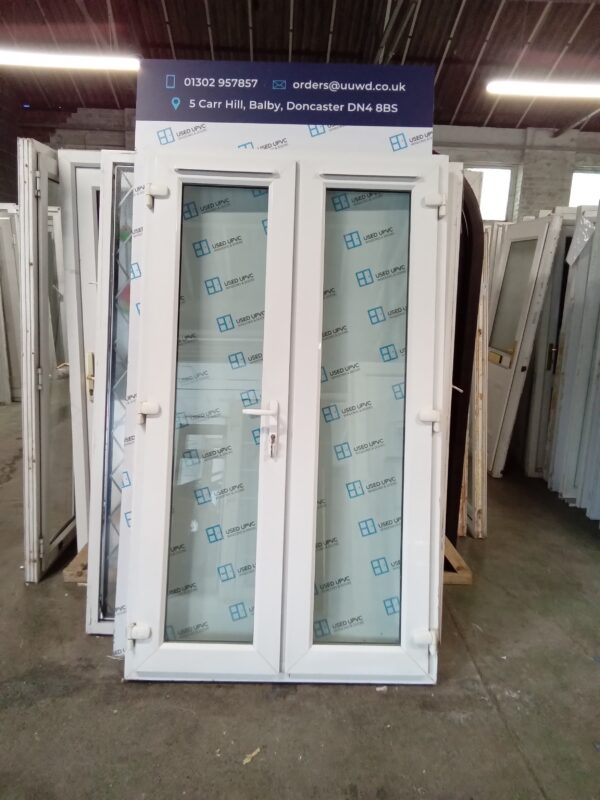 Used white Upvc french patio doors 1195mm x 2060mm EA1 - Image 3