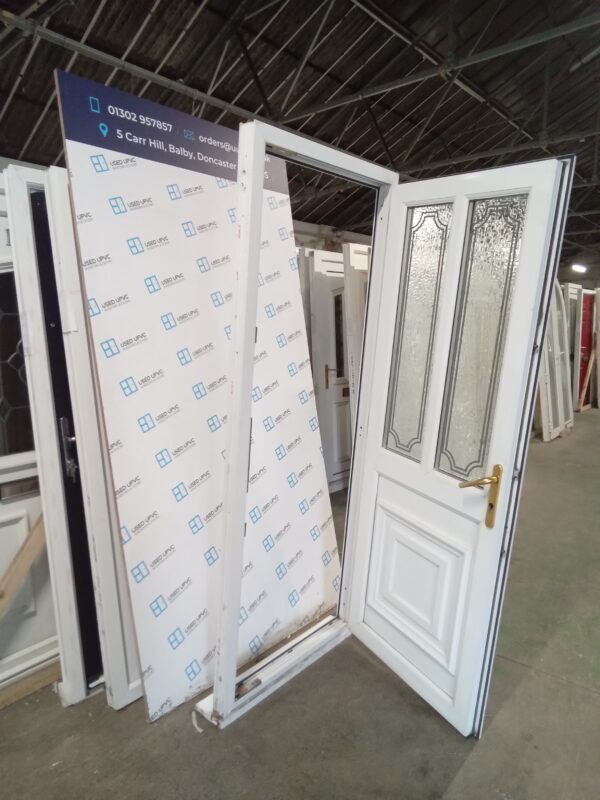 Used white Upvc Back Door 810mm x 2100mm 0868 - Image 4