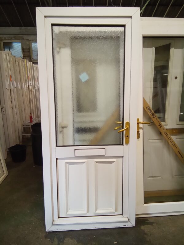 Used White Upvc Front Door 900mm x 2080mm 0281