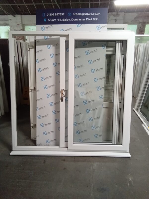 Used White Upvc Patio Sliding Doors 2050mm x 2055mm EA9 - Image 3