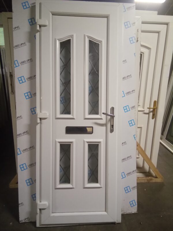 Used white Upvc front door 830mm x 2150mm 0591 - Image 3