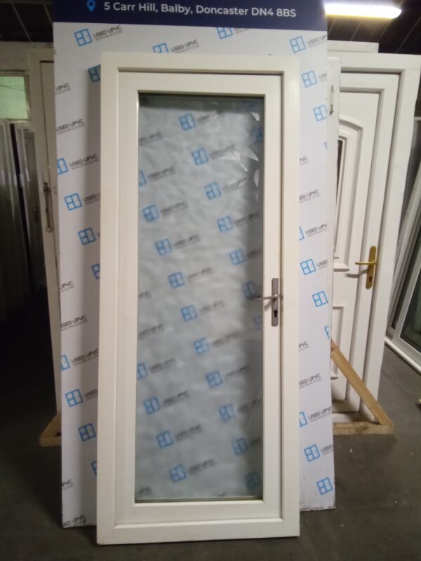 Used White Upvc Back Door 840mm x 2040mm 0512