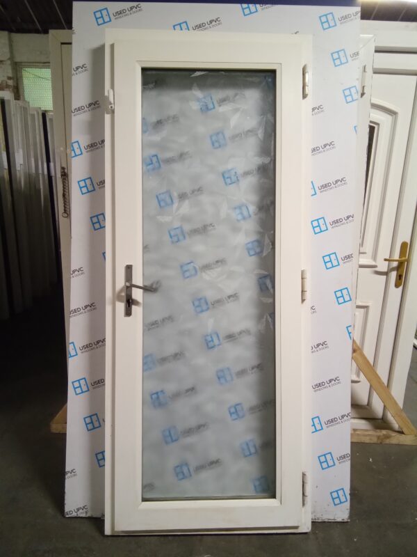 Used White Upvc Back Door 840mm x 2040mm 0512 - Image 3