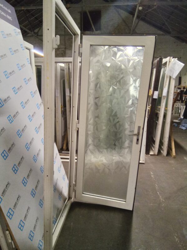 Used White Upvc Back Door 840mm x 2040mm 0512 - Image 4