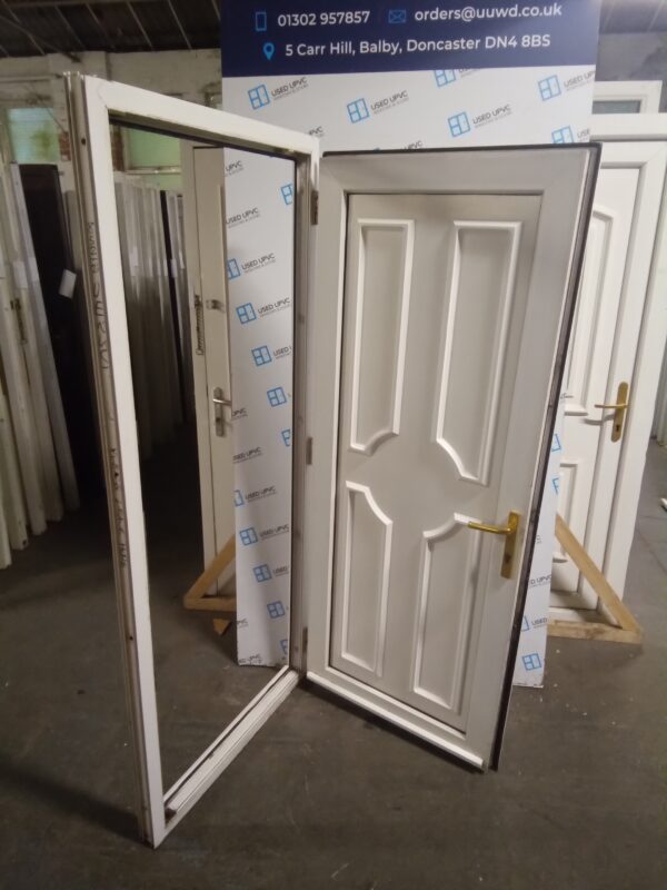 Used White Upvc Back Door 850mm x 1950mm 0733 - Image 3