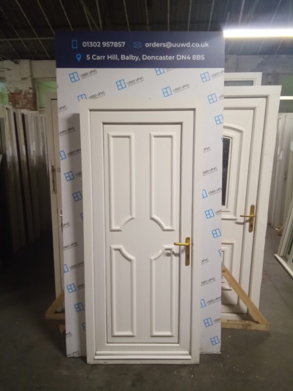 Used White Upvc Back Door 850mm x 1950mm 0733