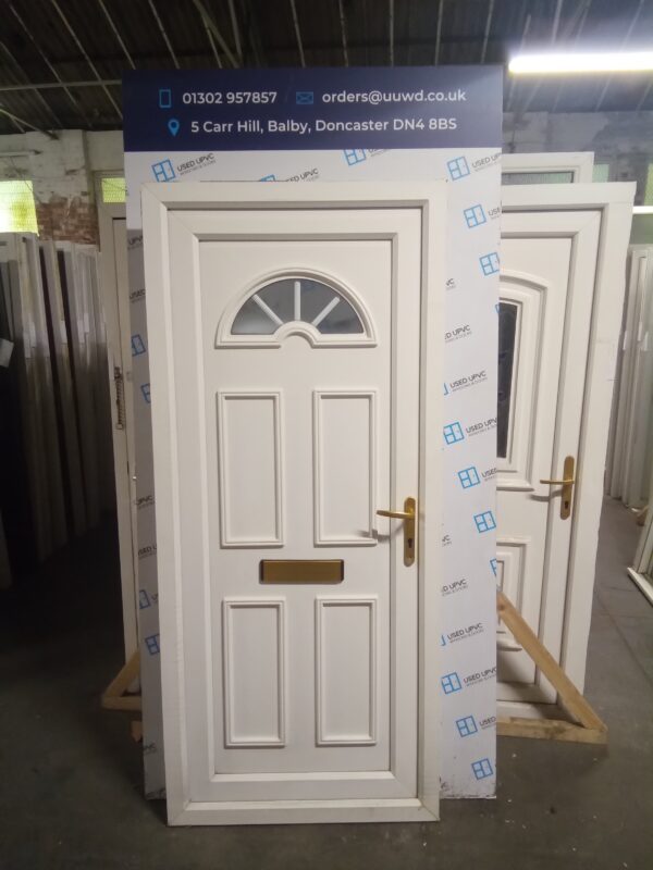Used White Upvc Front Door 900mm x 2040mm 0827