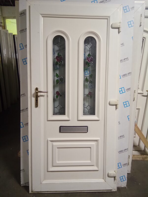 Used white Upvc front door 955mm x 2000mm 0573 - Image 3
