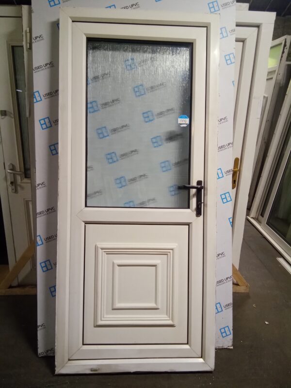 Used White Upvc Back Door 910mm x 2065mm 0464