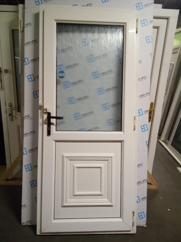 Used White Upvc Back Door 910mm x 2065mm 0464 - Image 2