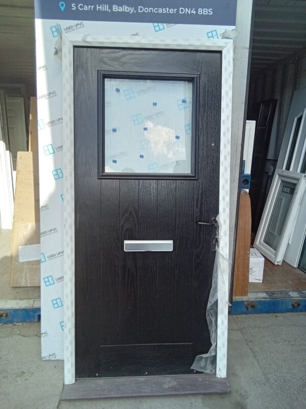 Brand new Black Composite Front Door 1000mm x 2100mm C2009