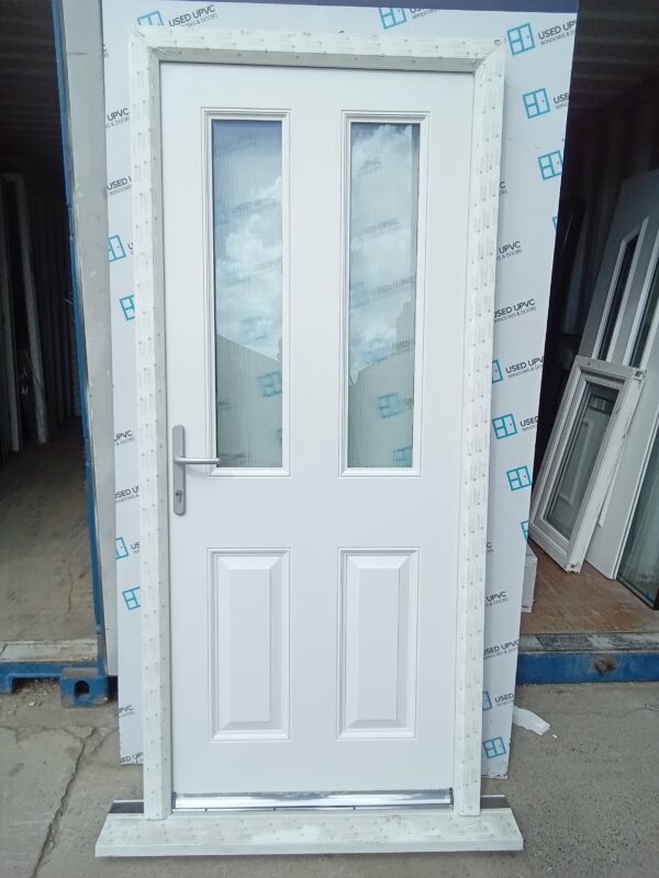 Brand new White Composite Back Door 925mm x 2095mm C2043