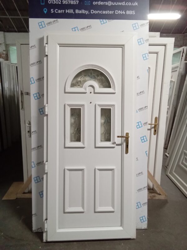 Used White Upvc Back Door 915mm x 2030mm 0837 - Image 3