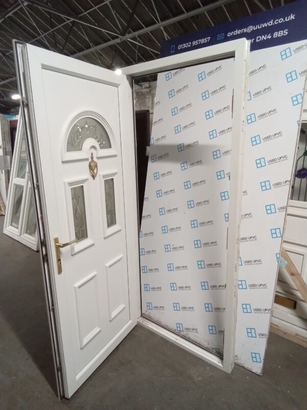 Used White Upvc Back Door 915mm x 2030mm 0837 - Image 4