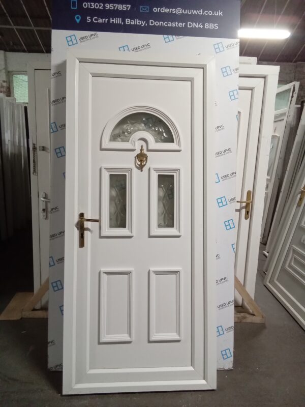 Used White Upvc Back Door 915mm x 2030mm 0837
