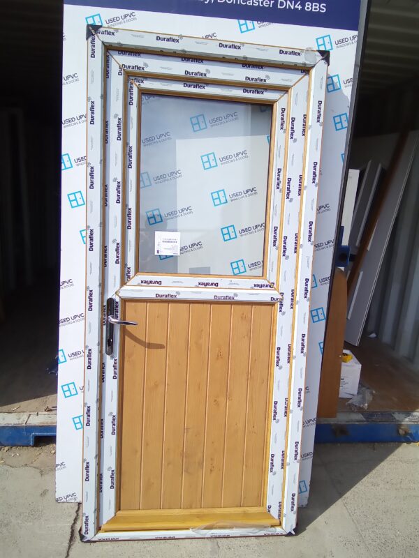 new oak Upvc Back stable Door 940mm x 2085mm C2034