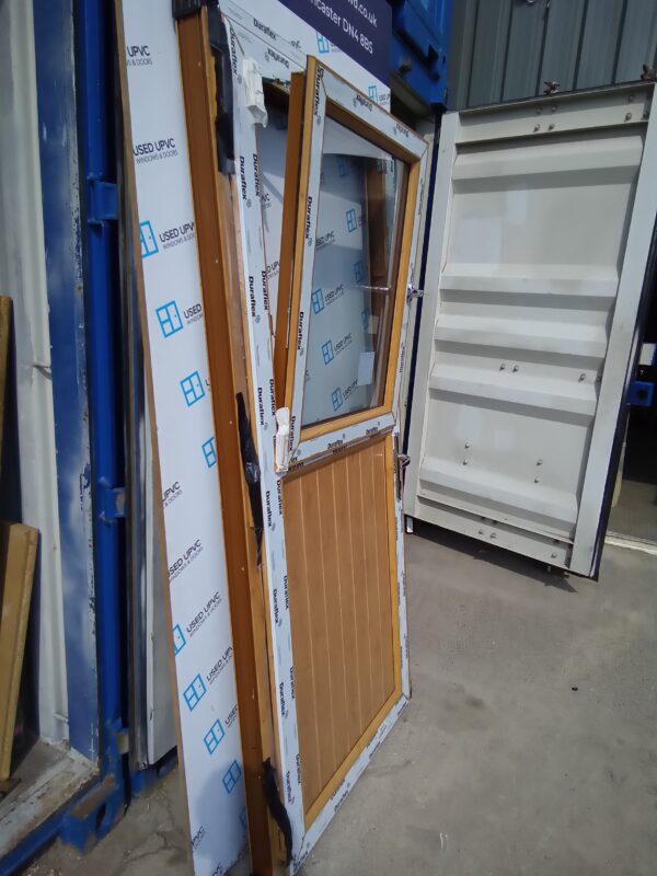new oak Upvc Back stable Door 940mm x 2085mm C2034 - Image 5