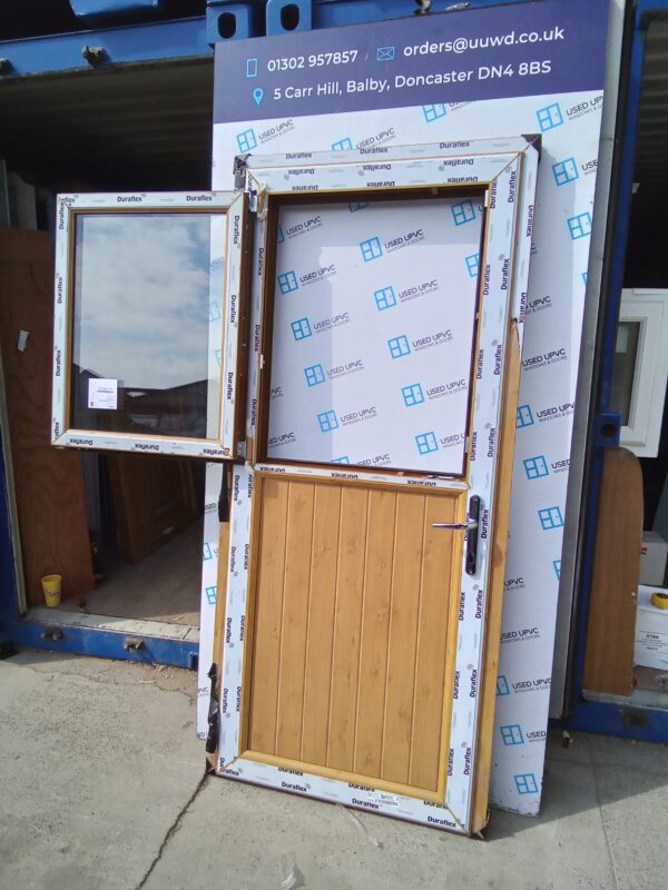 new oak Upvc Back stable Door 940mm x 2085mm C2034 - Image 6