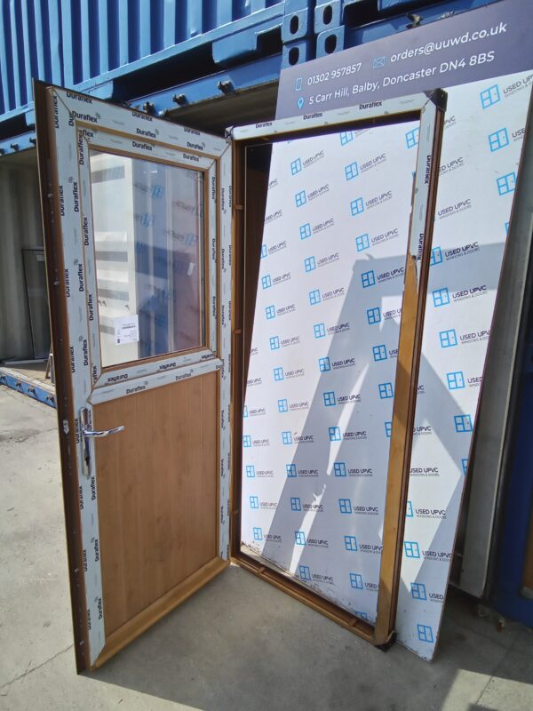 new oak Upvc Back stable Door 940mm x 2085mm C2034 - Image 4