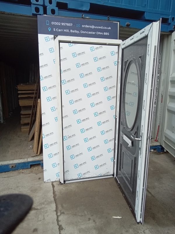 New Black Upvc Front Door 930mm x 2060mm C2D040 - Image 2