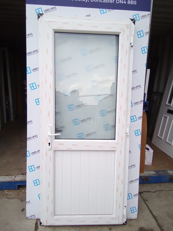 New grey upvc back door 905mm x 2070mm C2043 - Image 3