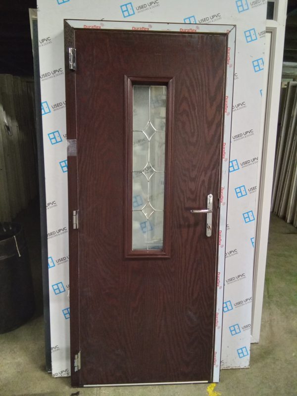 New brown Composite back door 870mm x 2000mm C2051 - Image 3