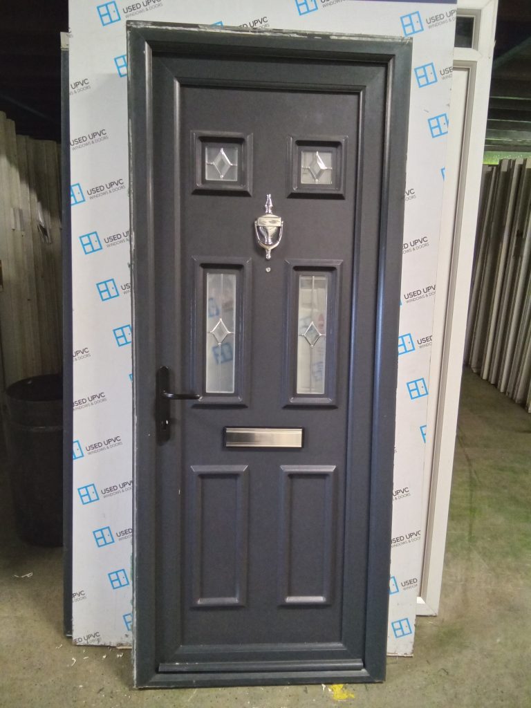 Ueed Anthracite Grey Upvc Front Door 835mm X 2040mm 0338 | Used UPVC ...