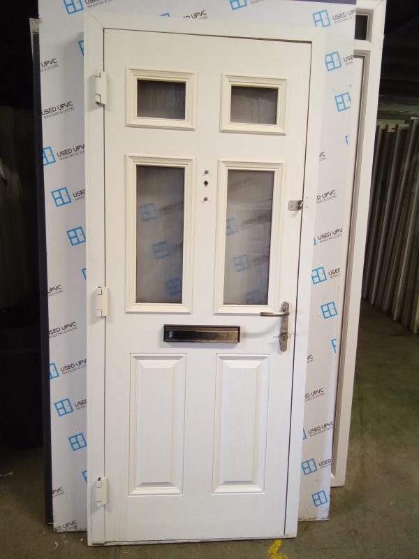 Used Red Composite Front Door 880mm x 2055mm 0345 - Image 3