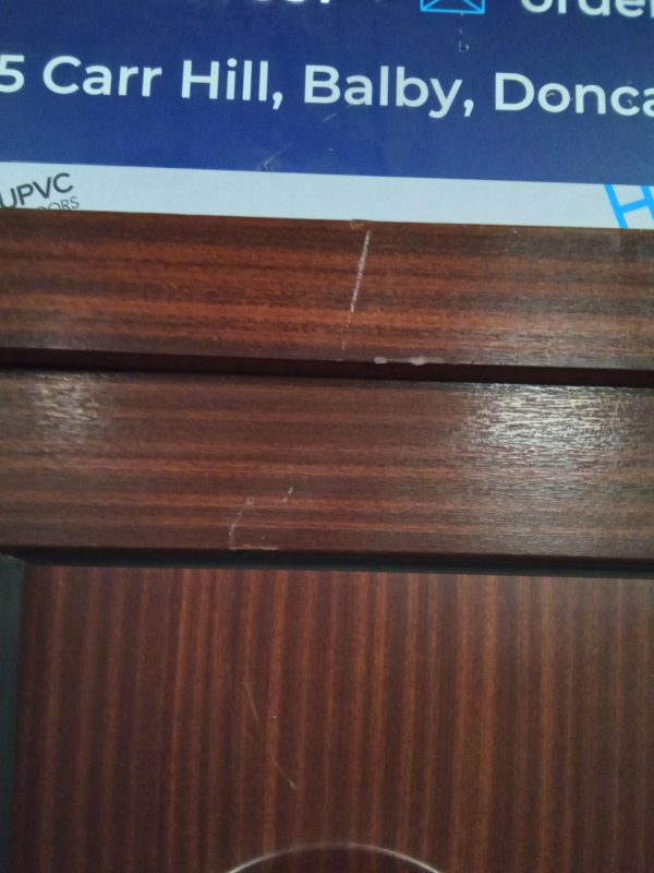 Used Woodgrain upvc Front Door 925mm x 2060mm 0868 - Image 5