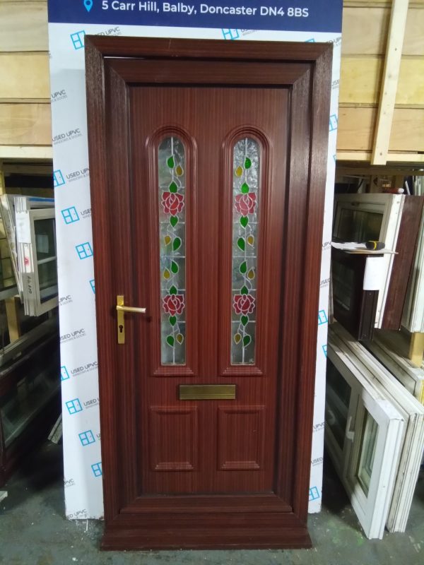 Used Woodgrain upvc Front Door 925mm x 2060mm 0868