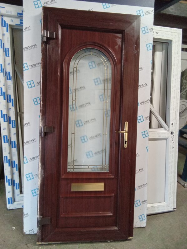 Used Rosewood Upvc Front Door 885mm x 2085mm 0220 - Image 3