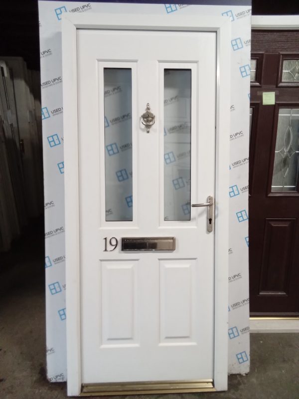 Used White Composite Front Door 900mm x 2075mm 0338