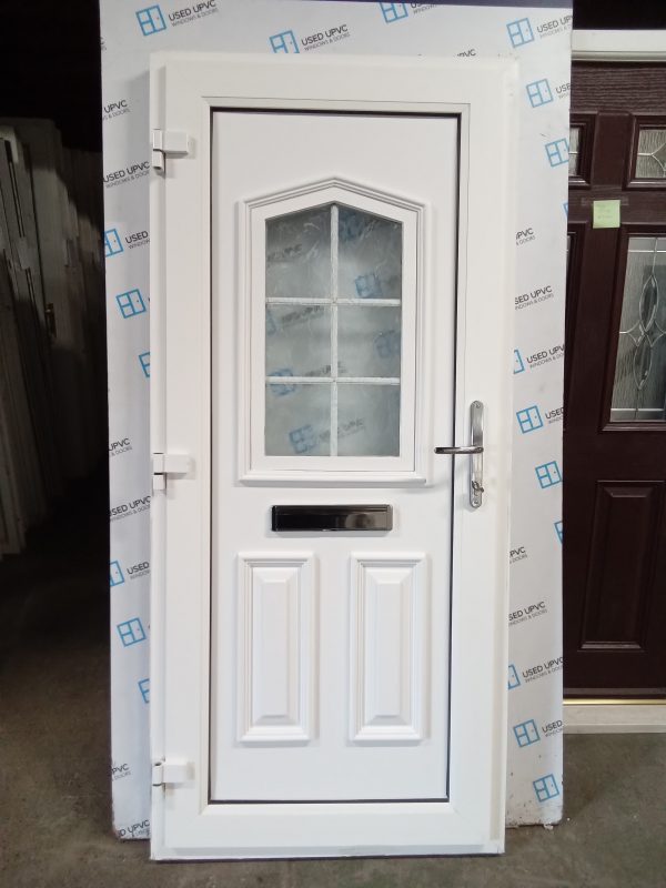 Used white Upvc Front Door 910mm x 2025mm 0776 - Image 3