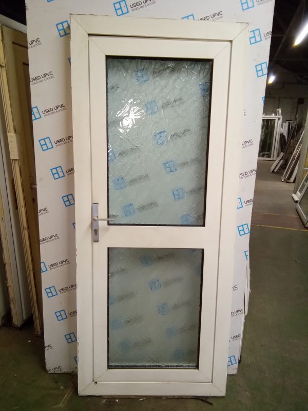 Used White Upvc Back Door 860mm x 2025mm 0257