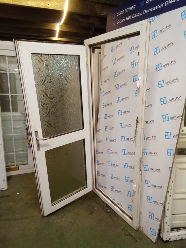 Used White Upvc Back Door 860mm x 2025mm 0257 - Image 4