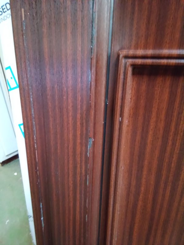 Used Woodgrain Upvc Back Door 850mm x 2095mm (830mm reduced) 0492 - Image 7