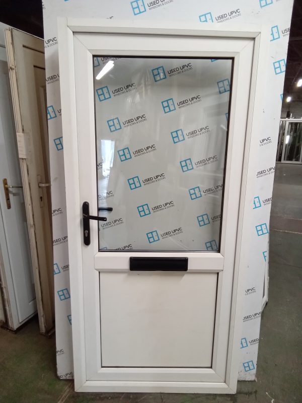 Used White Upvc Front Door 940mm x 1960mm 0334