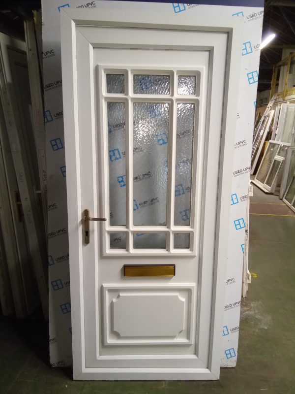 Used White Upvc Front Door 905mm x 2065mm 0880