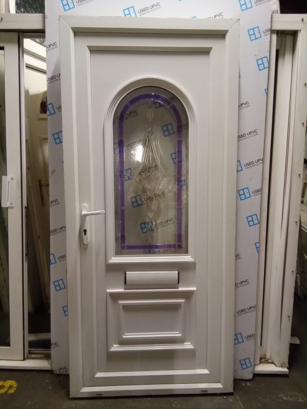 Used White Upvc Front Door 910mm x 2010mm 0447