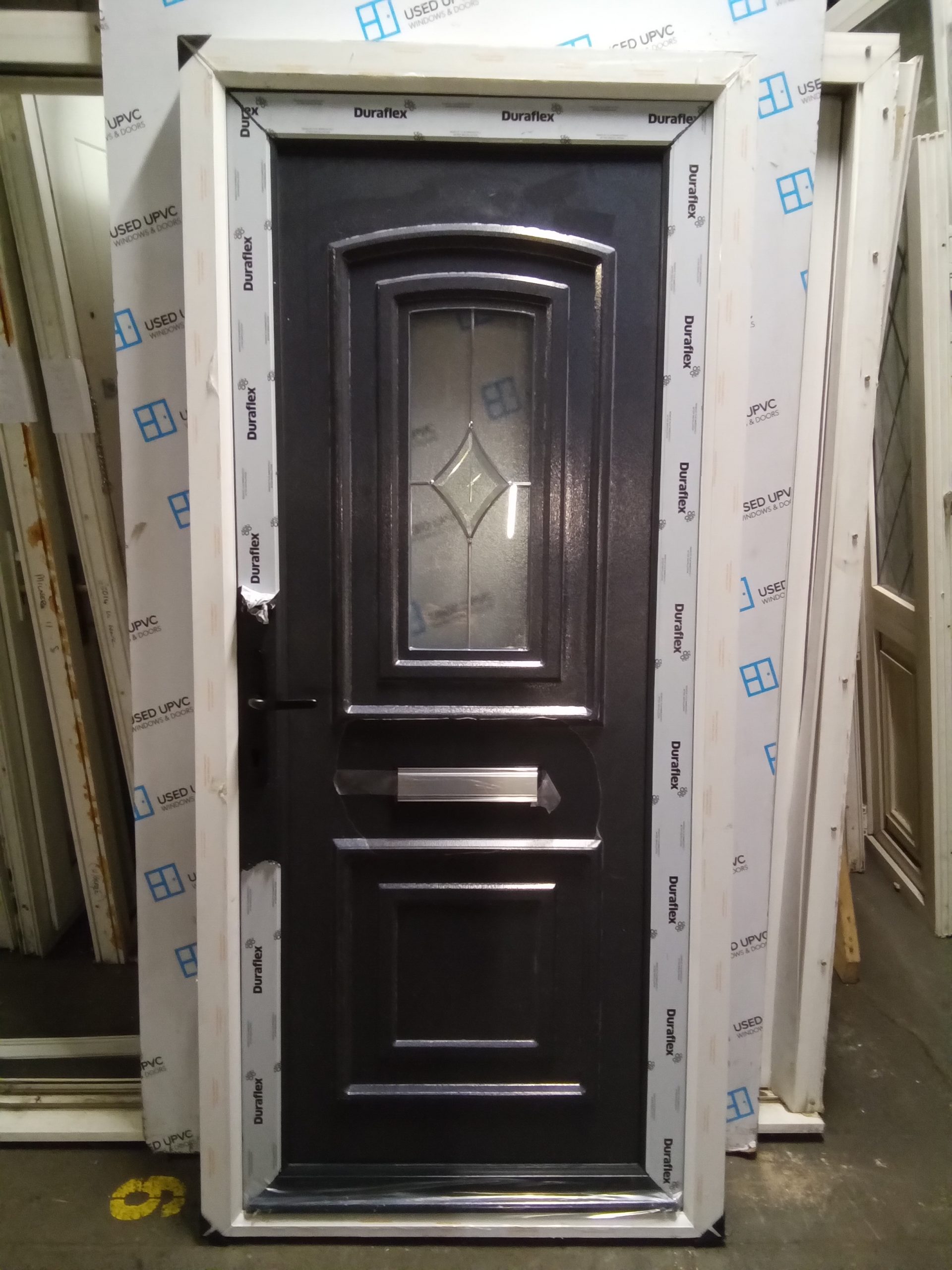 New Anthracite Grey Upvc Front Door 930mm X 2035mm C2049 | Used UPVC ...