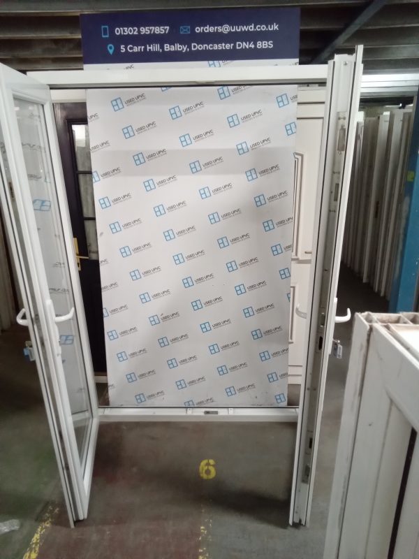 Used White Upvc French Doors 1560mm x 2065mm EA5A - Image 3