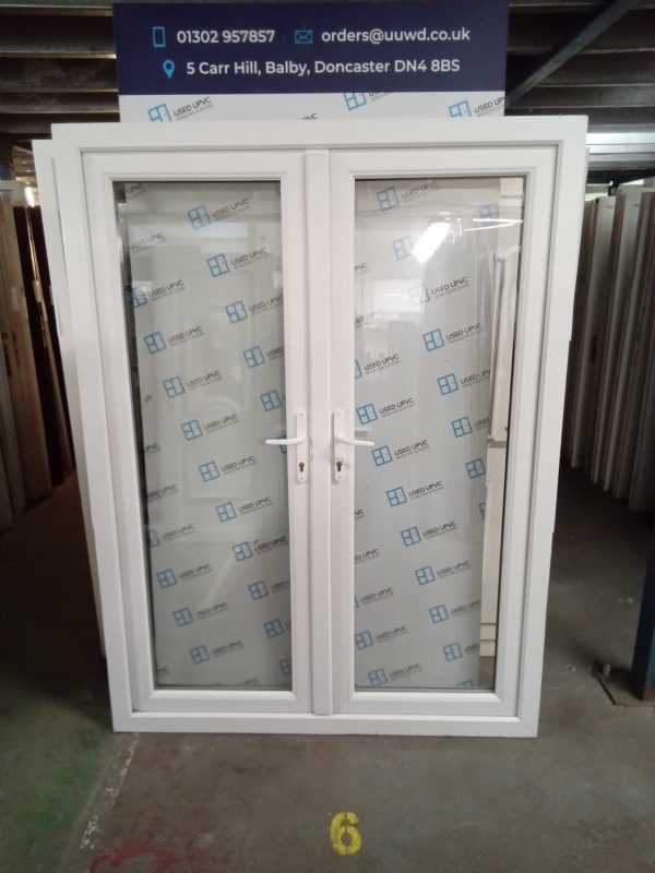 Used White Upvc French Doors 1560mm x 2065mm EA5A - Image 4