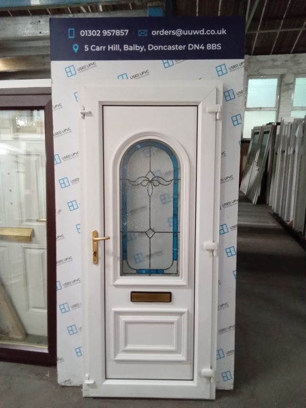 Used White Upvc Front Door 880mm x 2050mm 0689 - Image 2